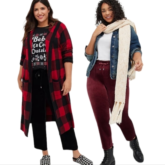 Torrid 4X Velvet Black Pull On Joggers Lounge Pants Soft Cozy Plus Size - Picture 3 of 12